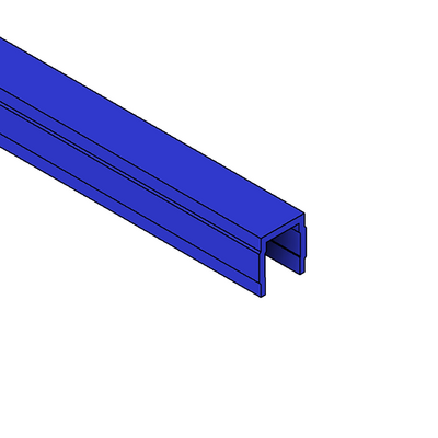 61-013-4 MODULAR SOLUTIONS PVC COVER PROFILE 30 SERIES BLUE, 8'